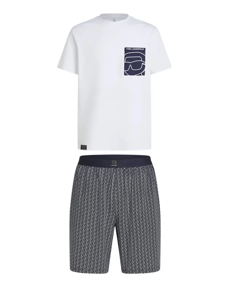 Karl Lagerfeld Ikon Pyjama - Weiß Weiß
