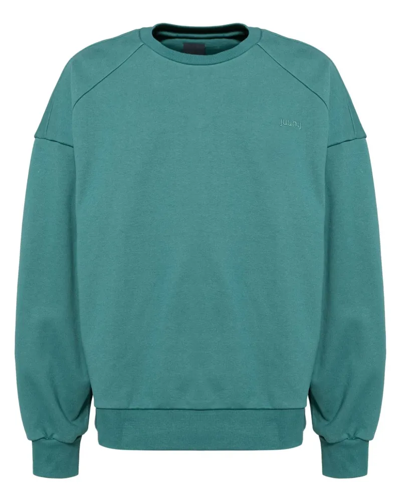 JUUN.J Sweatshirt mit COLLAGE DÉ COLLAGE-Stickerei - Grün Grün