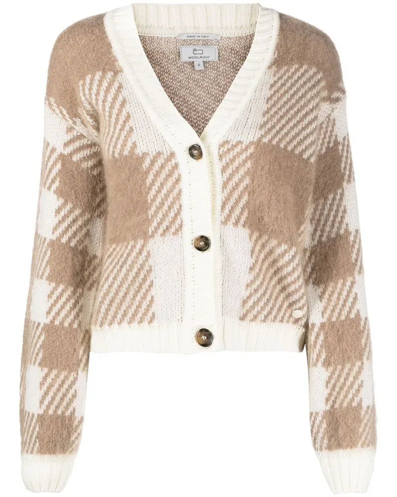 Woolrich Intarsien-Cardigan Nude