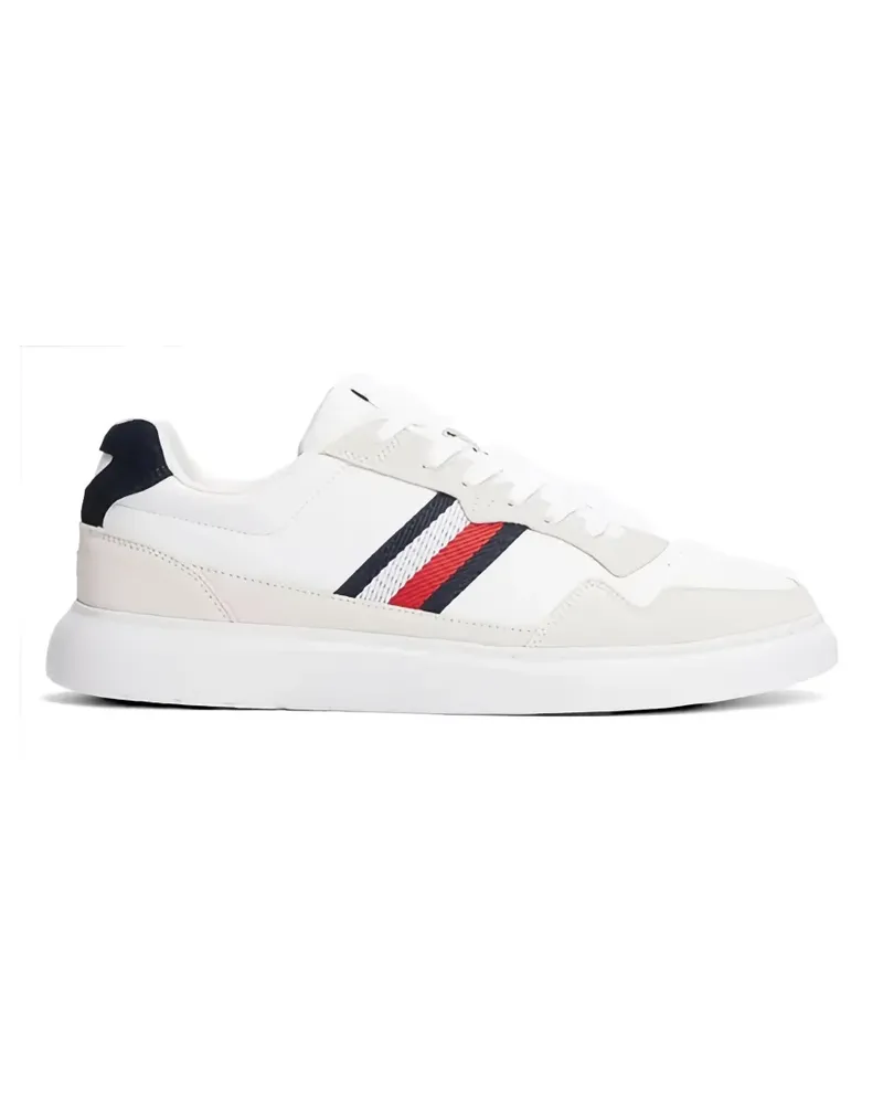 Tommy Hilfiger Gestreifte Sneakers - Weiß Weiß