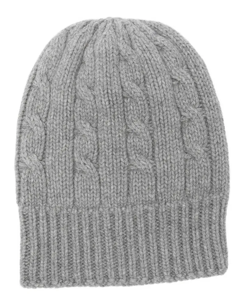 CENERE GB Beanie aus Kaschmir - Grau Grau