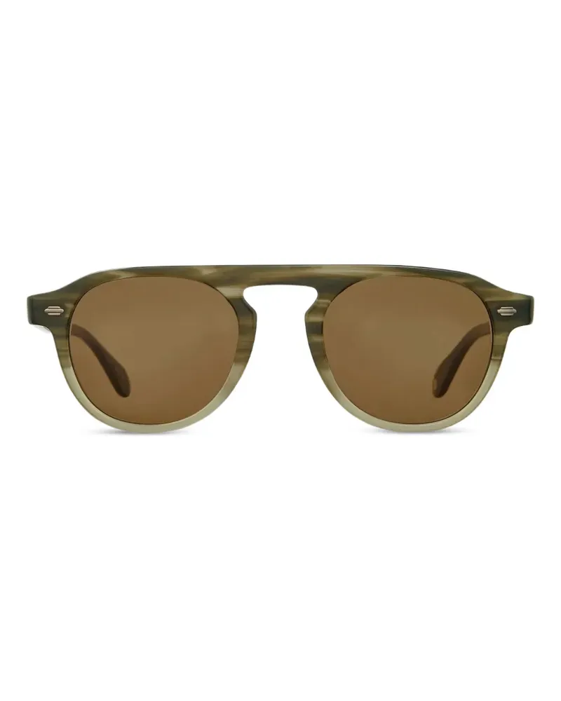 Garrett Leight Runde Harding Sonnenbrille - Grün Grün