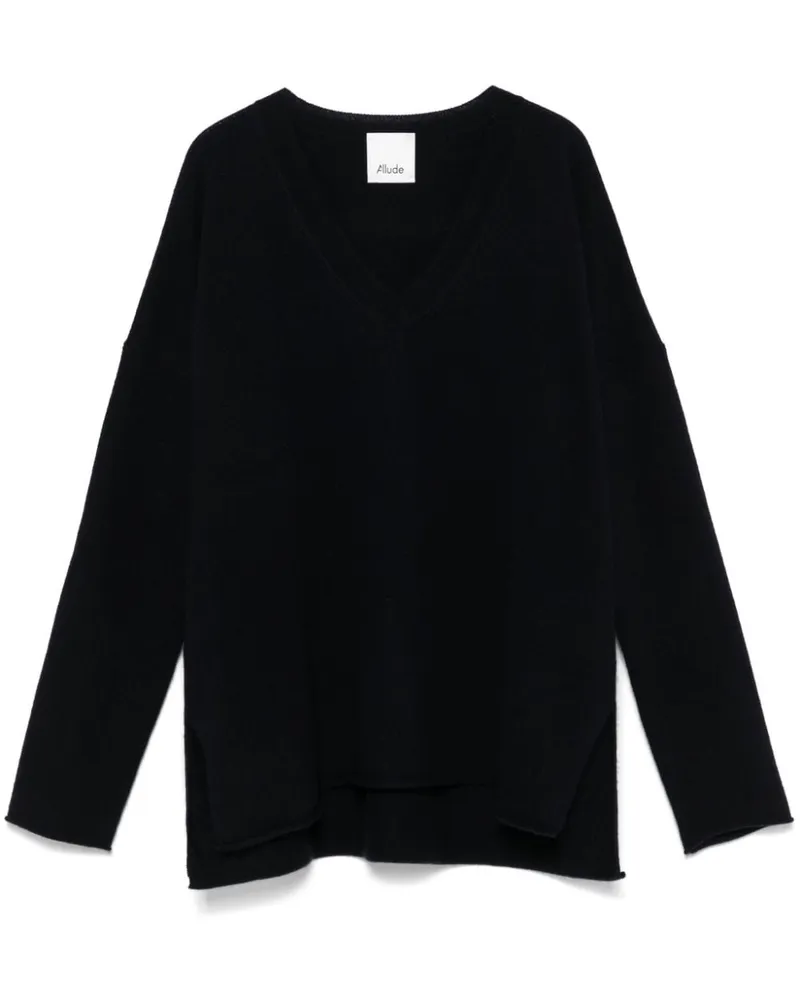 ALLUDE Klassischer Kaschmirpullover - Blau Blau