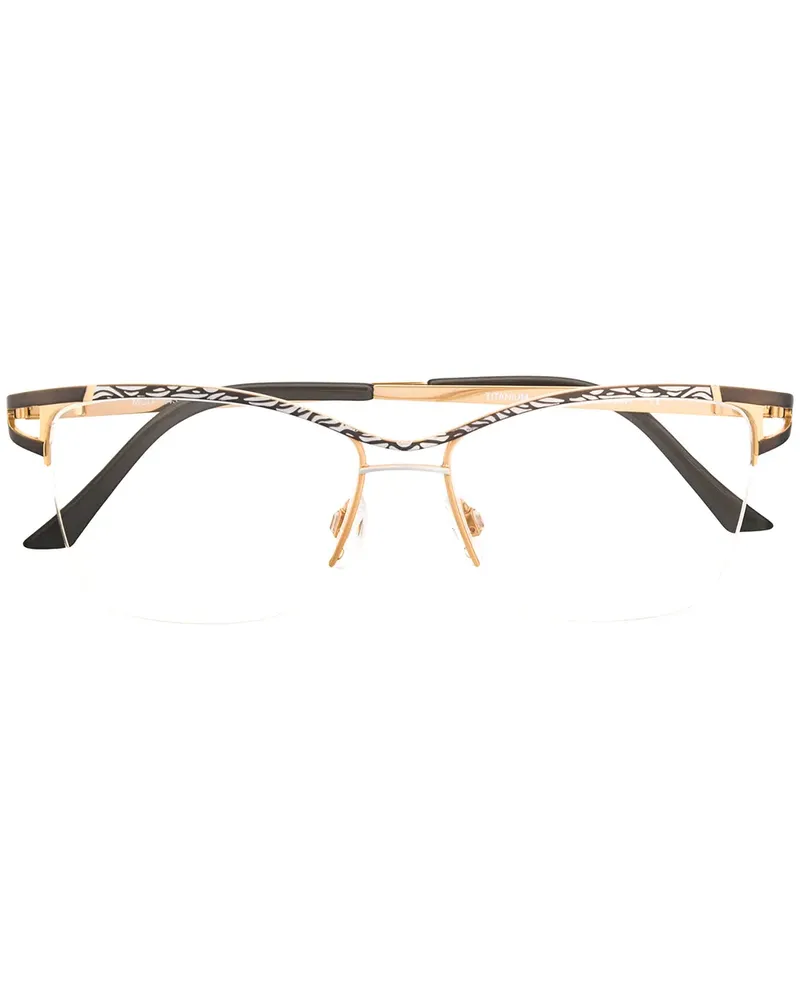 CAZAL 1243' Brille mit eckigen Gläsern - Schwarz Schwarz