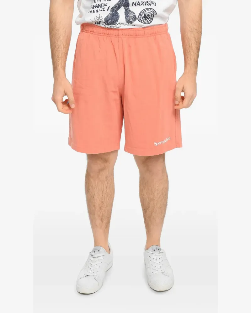 SPORTY & RICH Shorts mit Logo-Print - Rosa Rosa