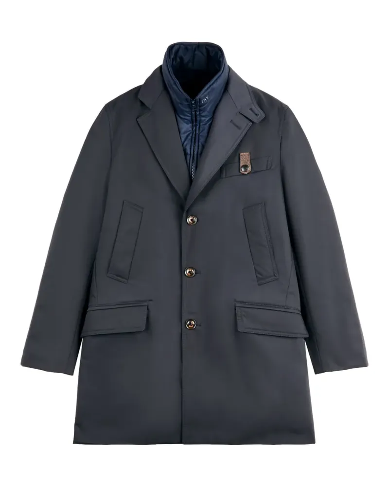 Fay Einreihiger Driving Mantel - Blau Blau
