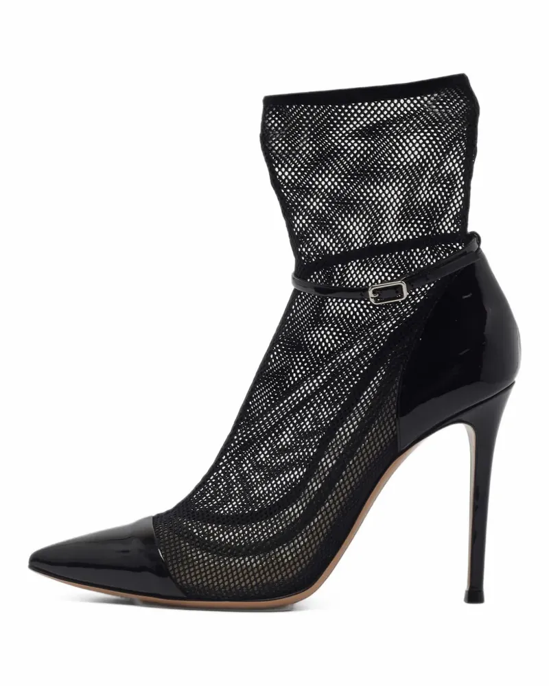 Gianvito Rossi Kix mesh ankle boots - Schwarz Schwarz