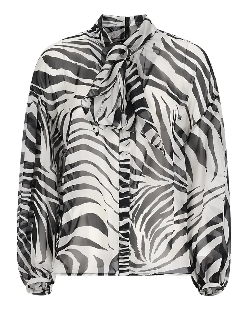 Max Mara zebra-print blouse - Weiß Weiß