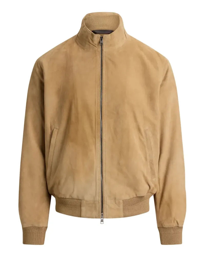 Ralph Lauren Wildlederjacke mit Reißverschluss - Nude Nude