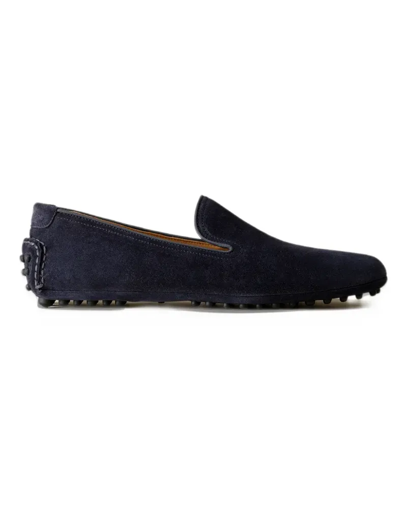 Car Shoe hand-stitched suede loafers - Blau Blau