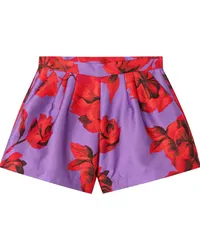 AZ FACTORY Shorts mit Hibiskus-Print Violett