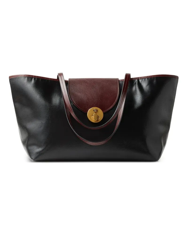 Versace Tote Bag mit goldfarbenen Beschlägen - Schwarz Schwarz