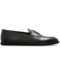 Giorgio Armani Loafer mit Logo-Stickerei Schwarz