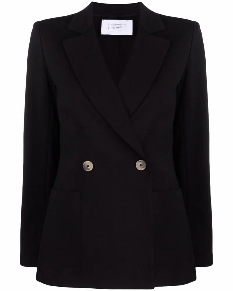 Harris Wharf London Doppelreihiger Blazer Schwarz