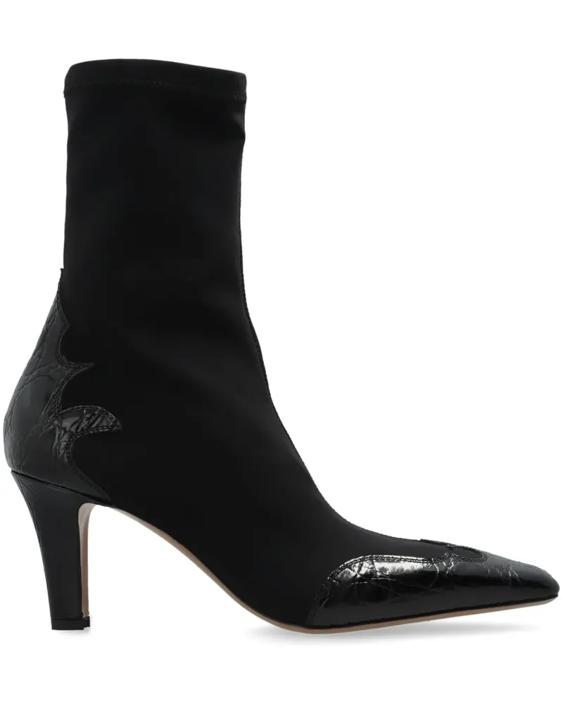 Paris Texas Belle Western Stiefeletten 75mm - Schwarz Schwarz