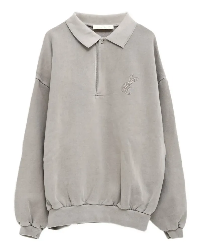 Fear of God embroidered-logo polo shirt - Grau Grau