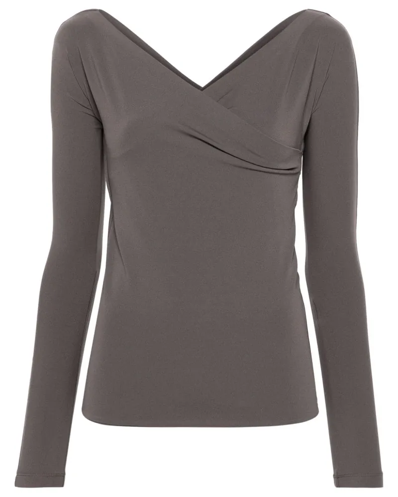 Fabiana Filippi Bluse mit asymmetrischem Ausschnitt - Grau Grau