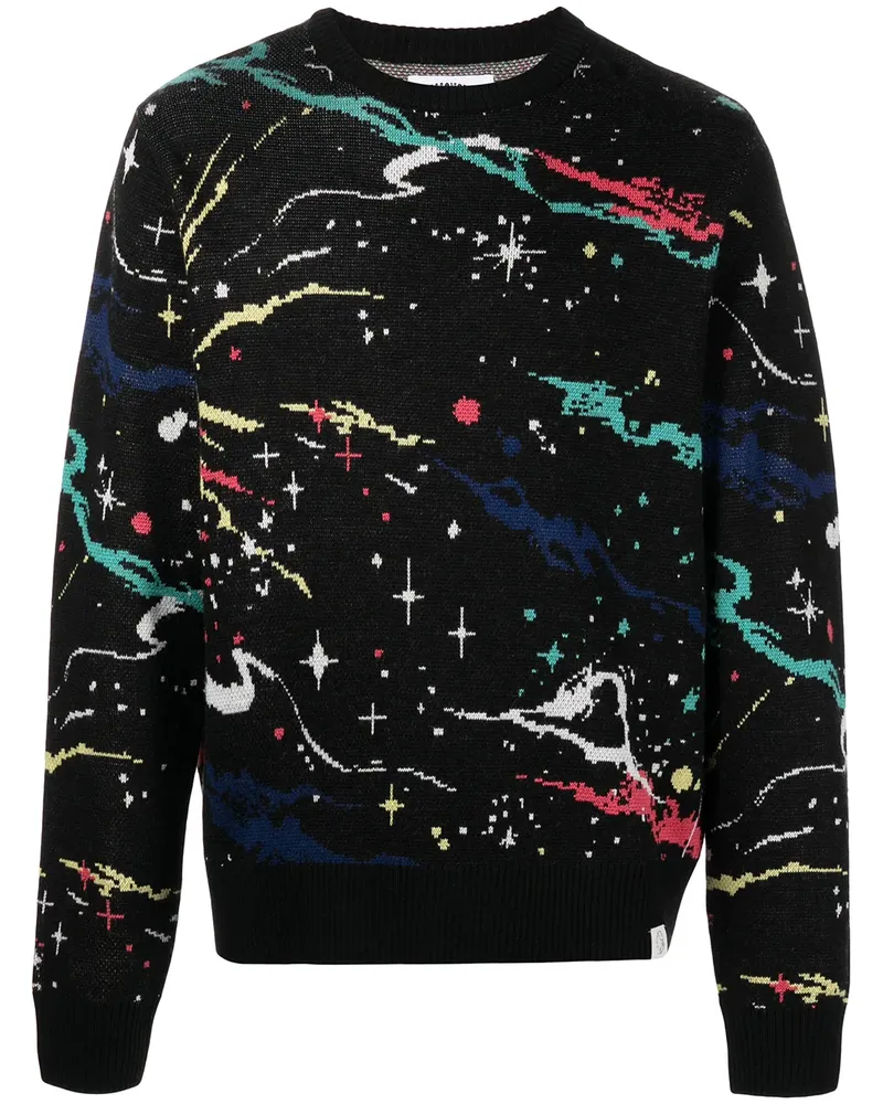 Billionaire Boys Club Pullover mit Farbklecks-Print - Schwarz Schwarz