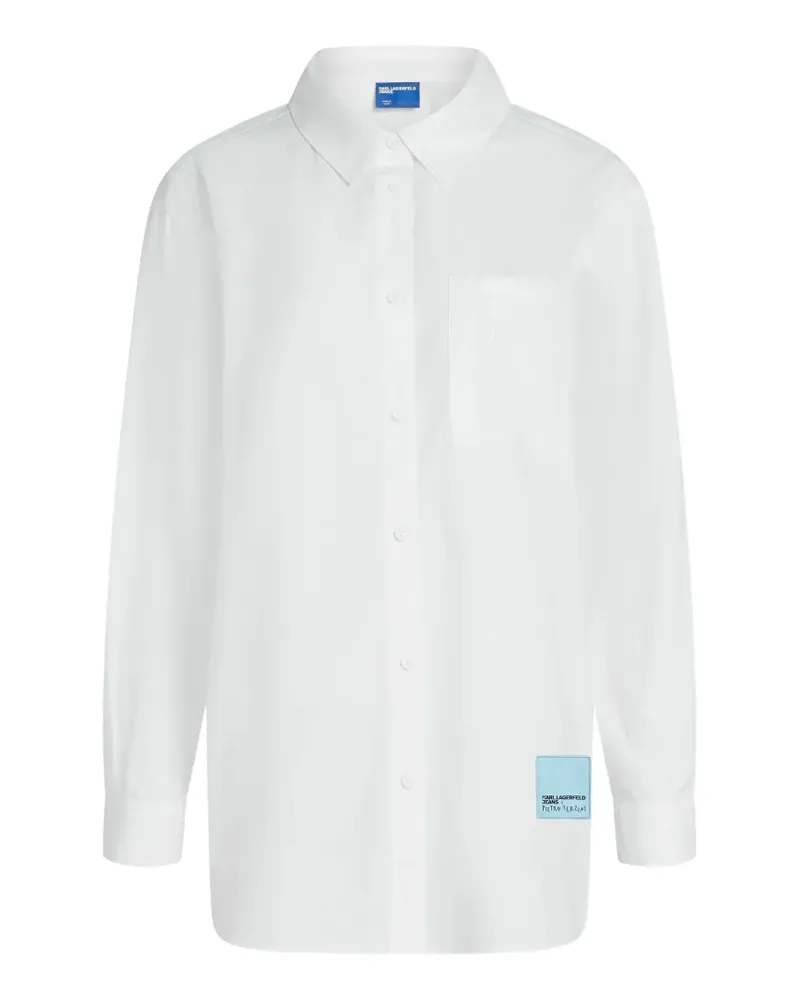 Karl Lagerfeld x Pietro Terzini Bluse mit Slogan - Weiß Weiß
