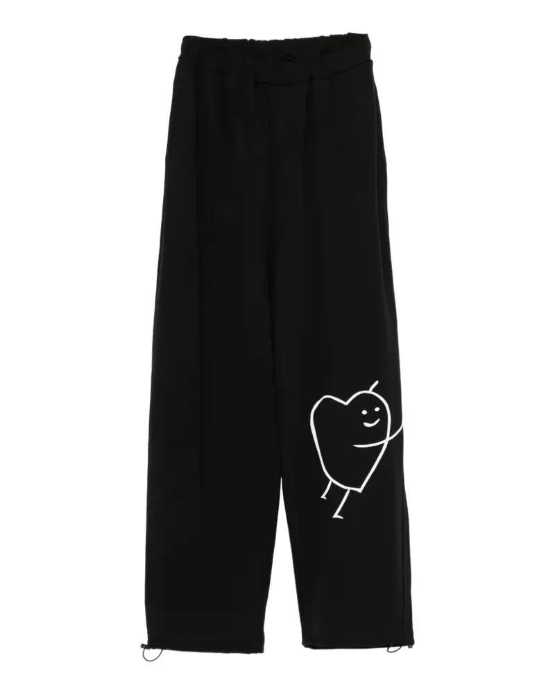 Joshua Sanders outline heart pants - Schwarz Schwarz