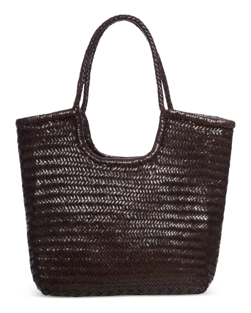 Dragon Diffusion NS Diagonal Triple Jump handwoven tote bag - Braun Braun