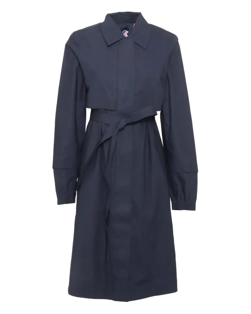 K-Way Jesy Trenchcoat mit Gürtel - Blau Blau