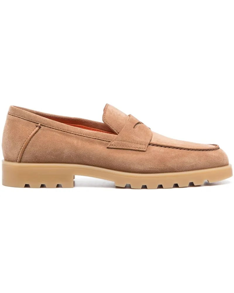 Santoni Loafer aus Wildleder - Braun Braun