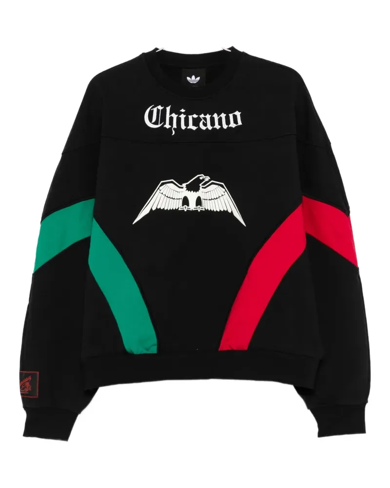 adidas x Willy Chavarria Sweatshirt mit Adler-Print - Schwarz Schwarz