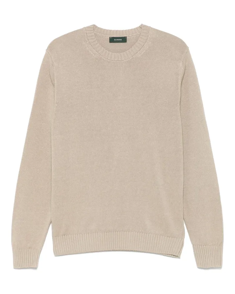 Zanone Pullover mit Rundhalsausschnitt - Nude Nude