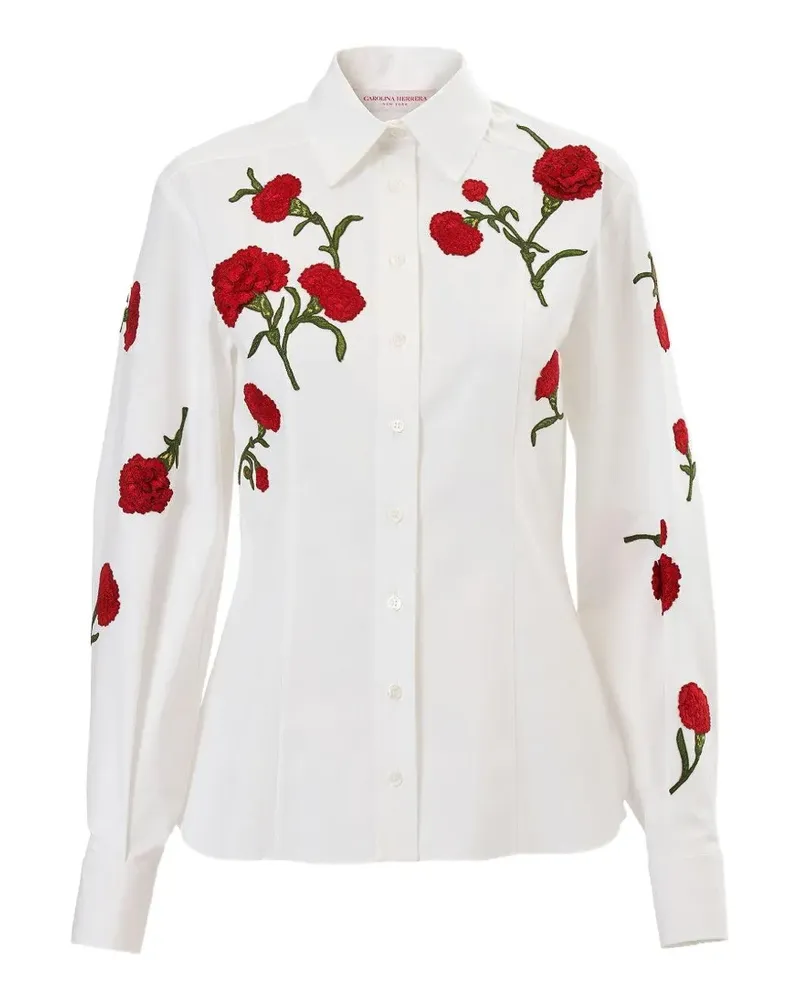 Carolina Herrera New York Isabela embroidered shirt - Weiß Weiß