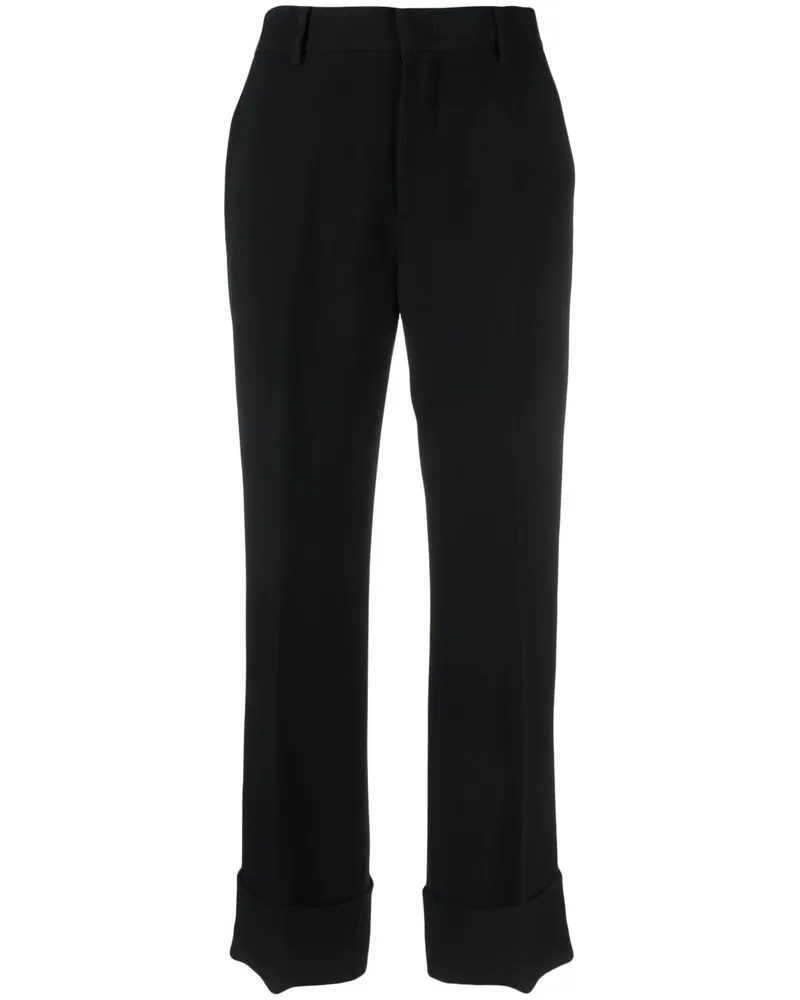 N° 21 Klassische Cropped-Hose - Schwarz Schwarz