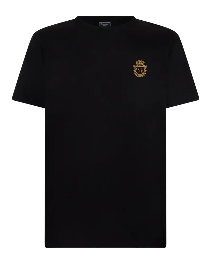 Billionaire Crest T-Shirt mit rundem Ausschnitt - Schwarz Schwarz