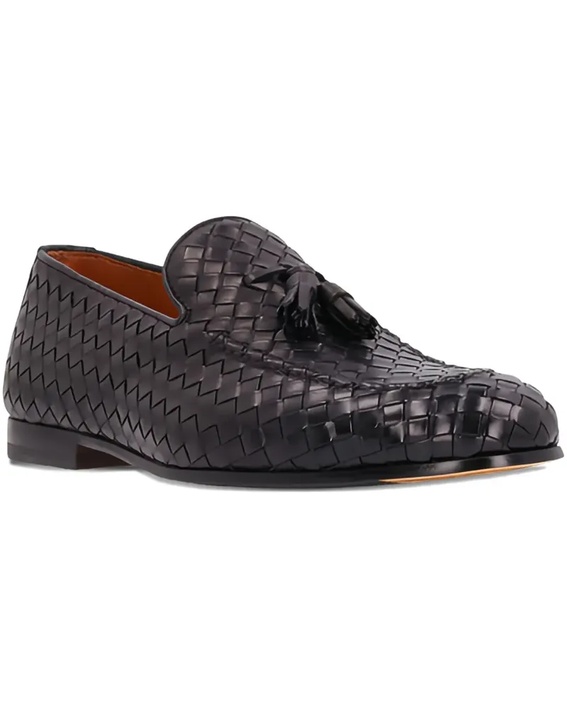 Doucal´s Gewebte Loafer mit Quastendetail - Schwarz Schwarz
