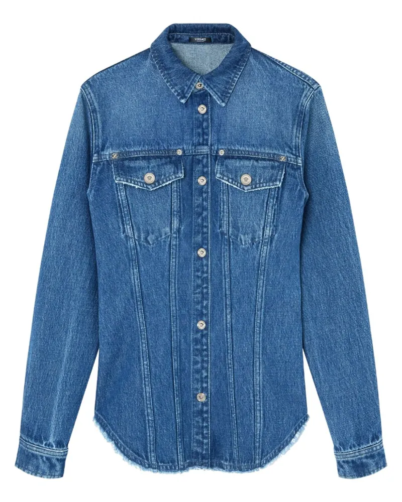 Versace Klassisches Jeanshemd - Blau Blau