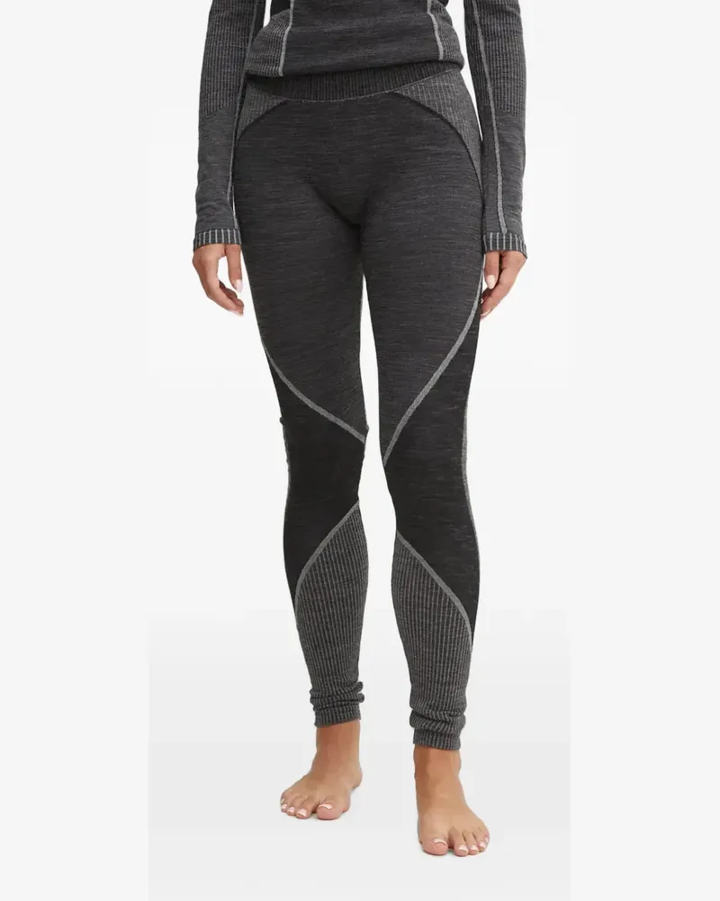La Sportiva Gerippte Leggings mit Einsätzen - Grau Grau
