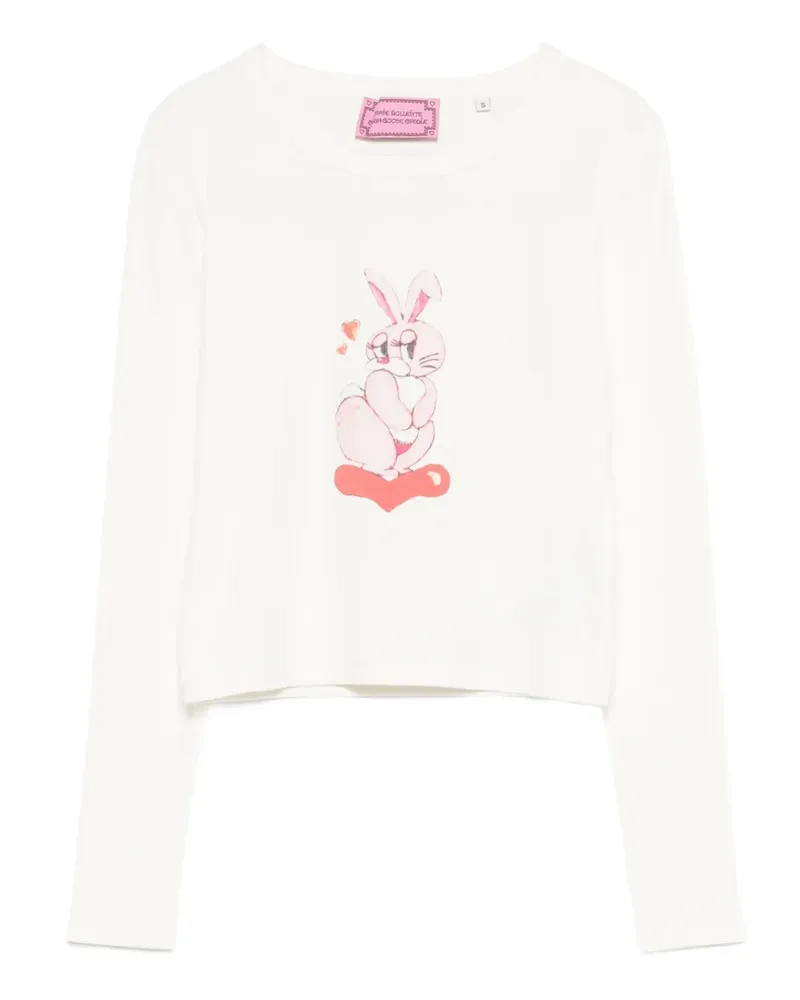 Carne Bollente Love Bunny Langarmshirt - Weiß Weiß
