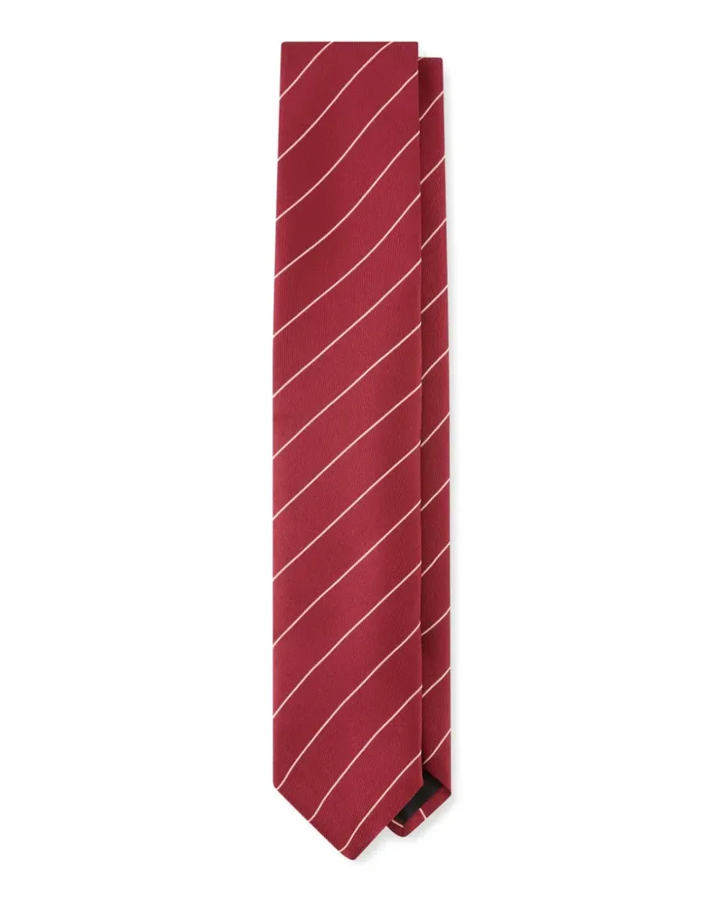 LARDINI Seidenkrawatte aus Regimental-Jacquard - Rot Rot