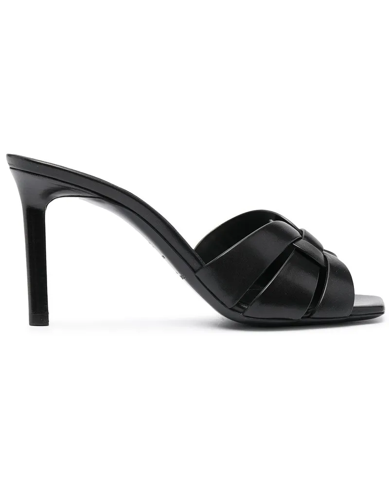 Saint Laurent Tribute Mules 85mm - Schwarz Schwarz