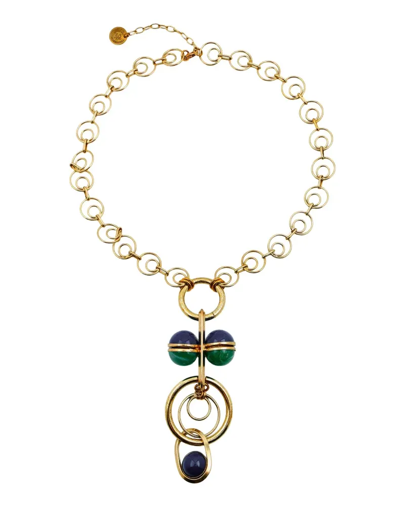 Anton Heunis enamel-pendant chain necklace - Blau Blau