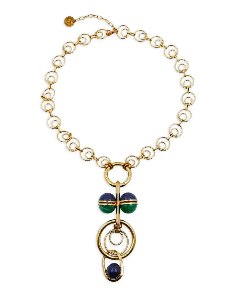 Anton Heunis enamel-pendant chain necklace - Blau Blau