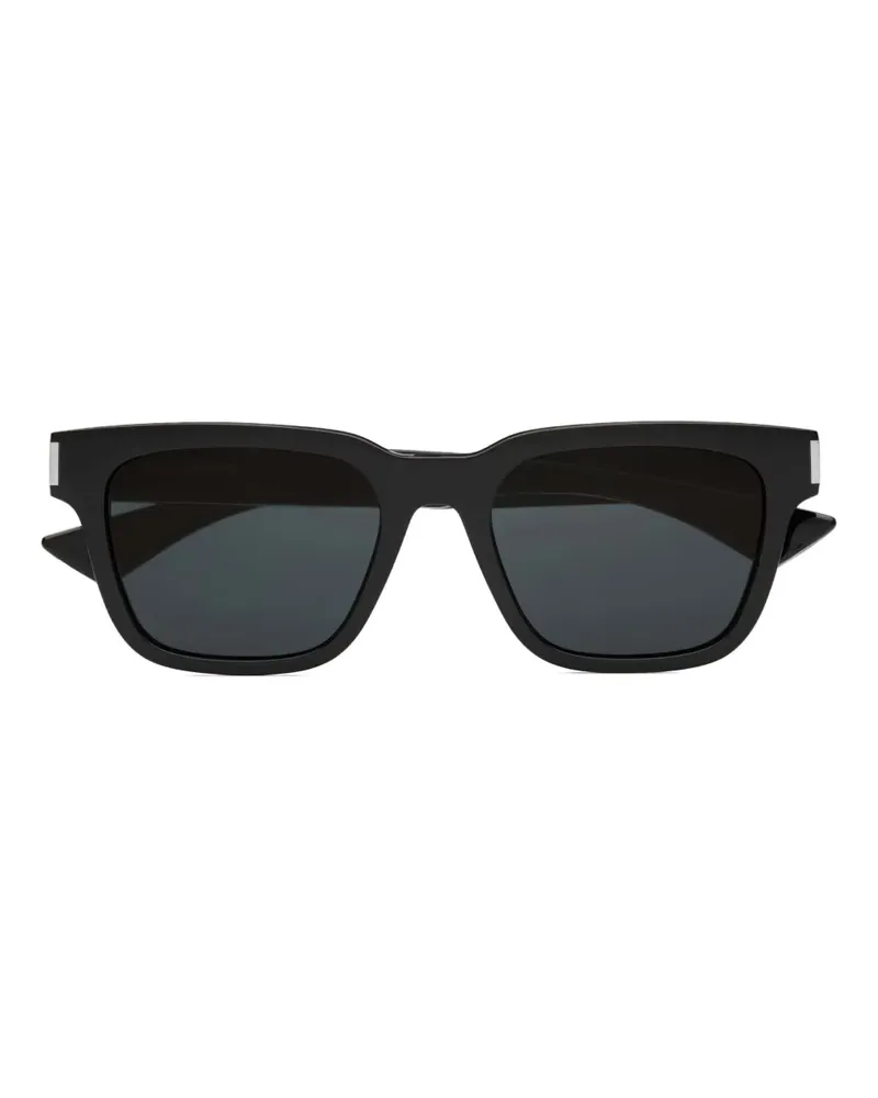 Saint Laurent Sonnenbrille mit eckigem Gestell - Schwarz Schwarz