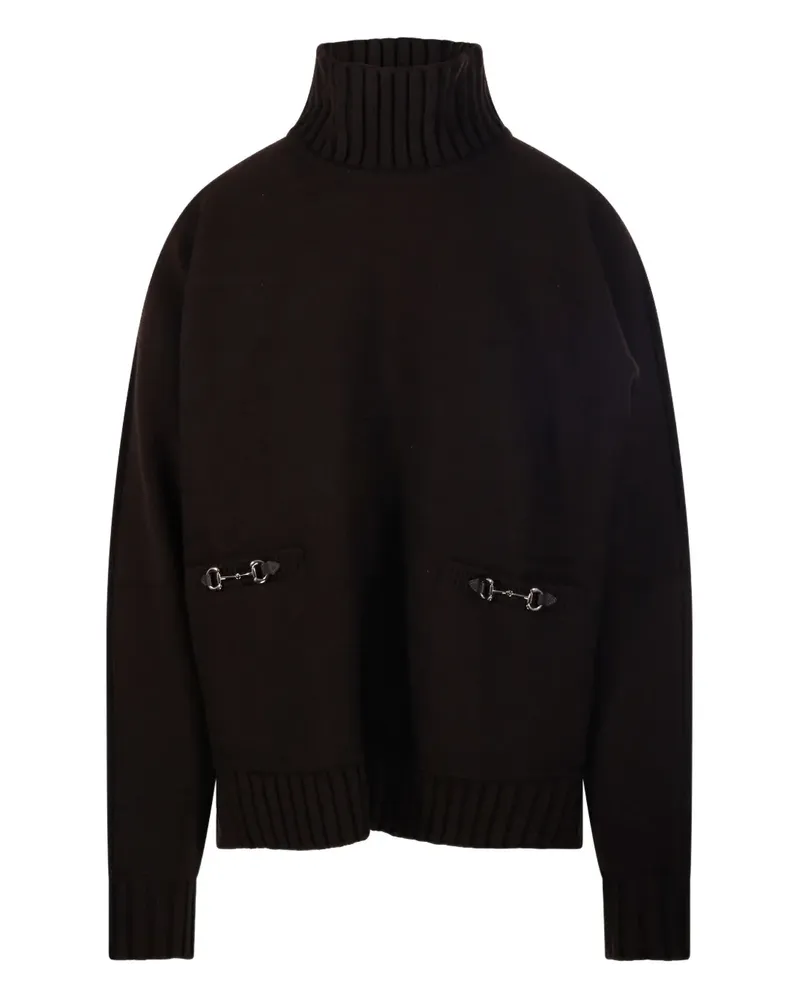Gucci Horsebit-detail turtleneck sweater - Braun Braun