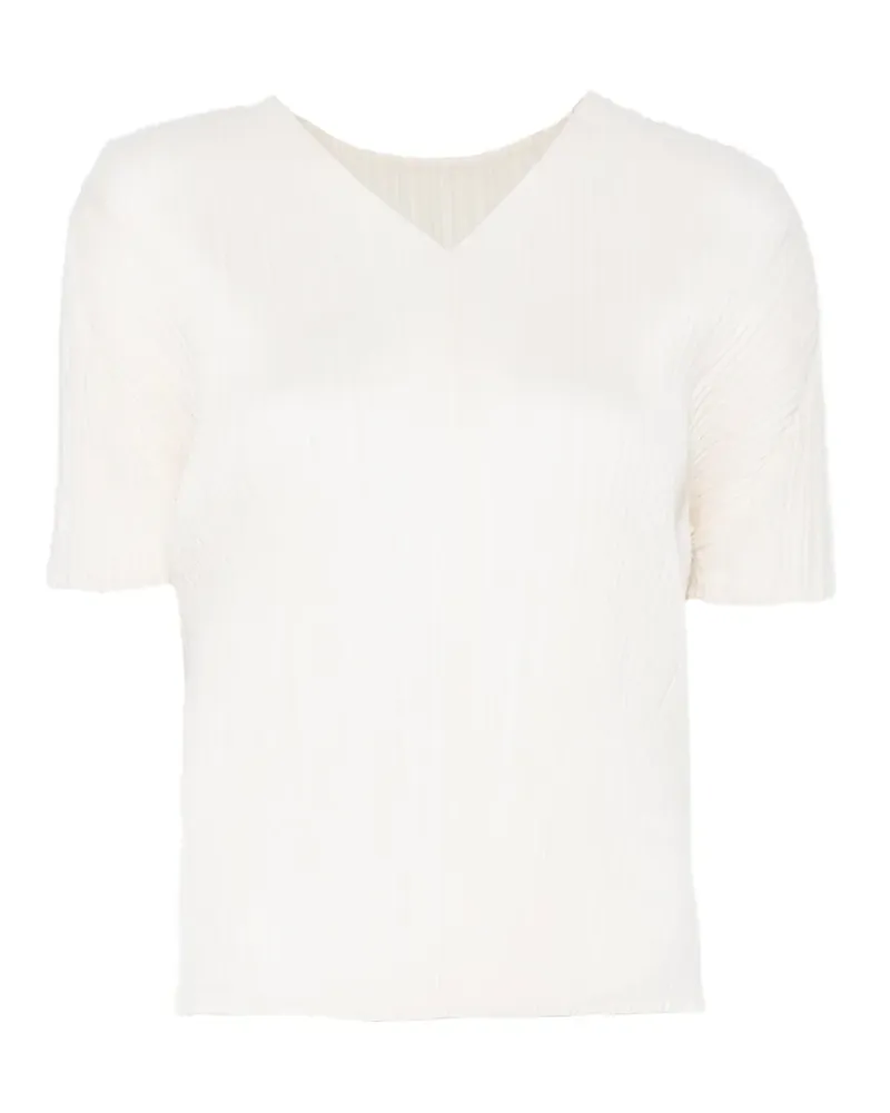 Issey Miyake T-Shirt mit Falten - Nude Nude
