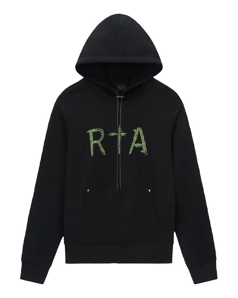 RTA Dion logo-print hoodie - Schwarz Schwarz