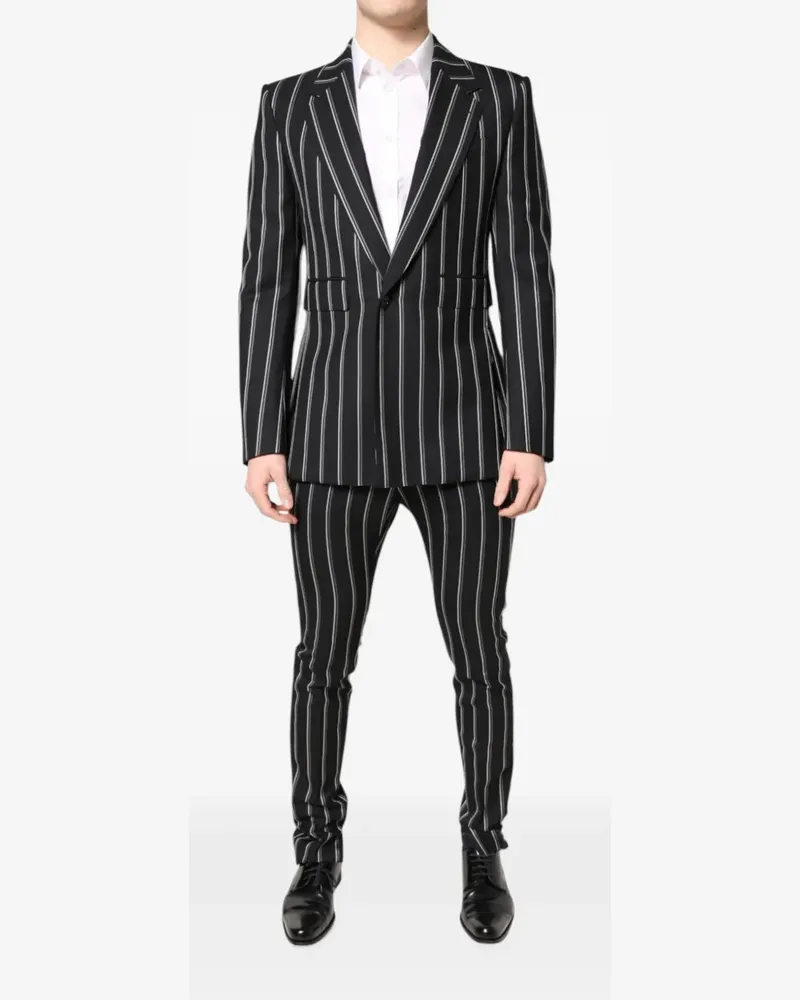 Dolce & Gabbana Sicilia pinstripe-print suit - Schwarz Schwarz