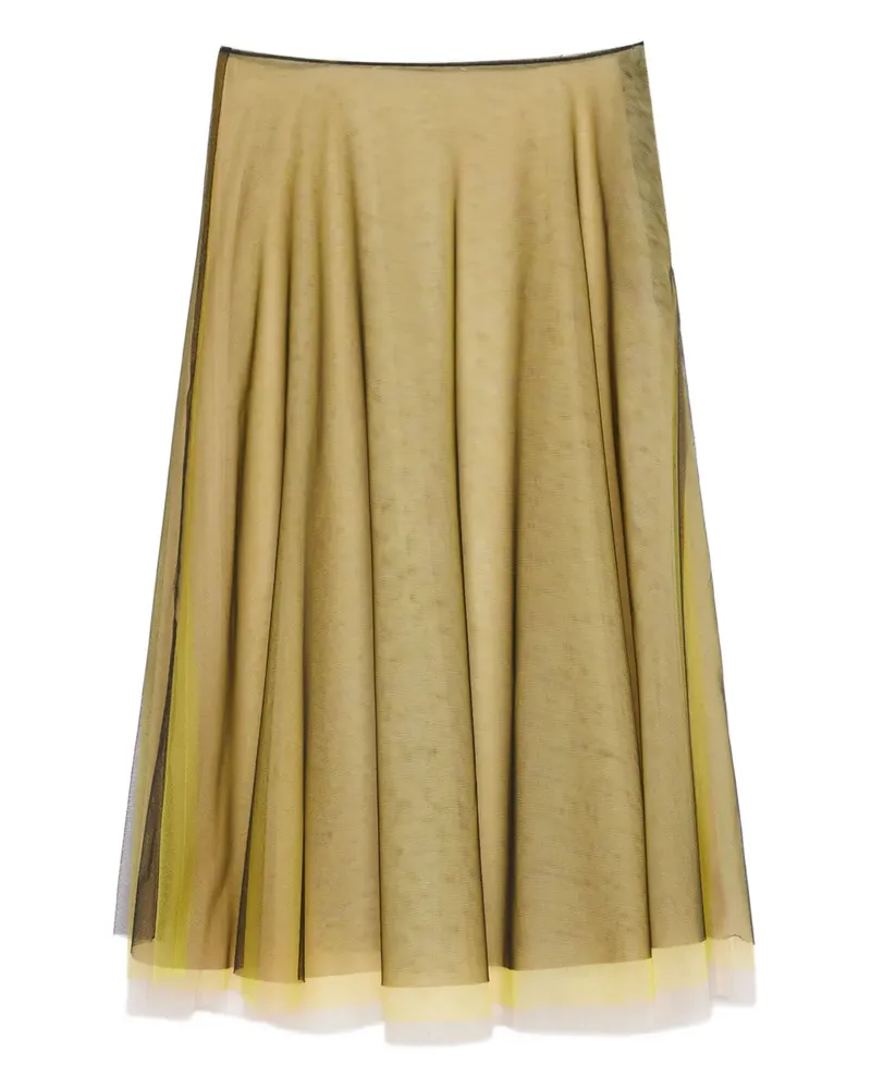 MSGM layered tulle midi skirt - Gelb Gelb