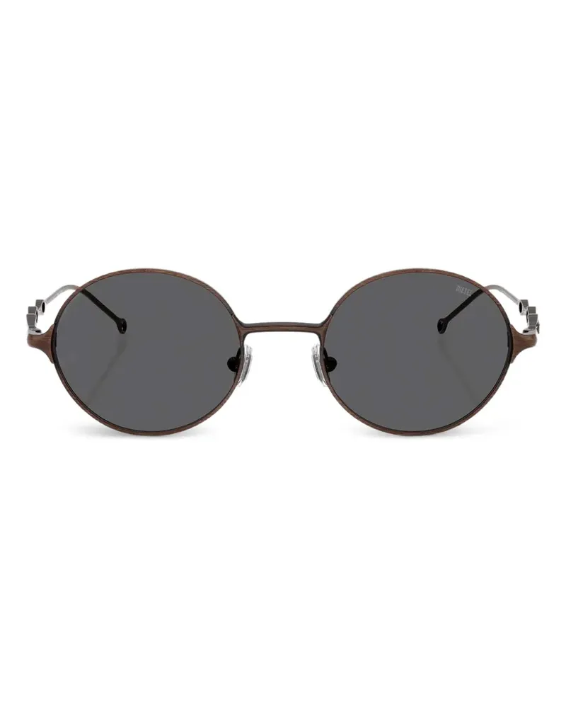 Diesel Runde Sonnenbrille mit Cut-Out - Braun Braun