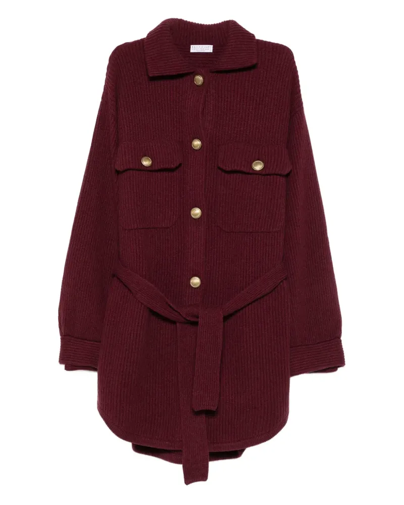 Brunello Cucinelli Cardigan mit Gürtel - Rot Rot
