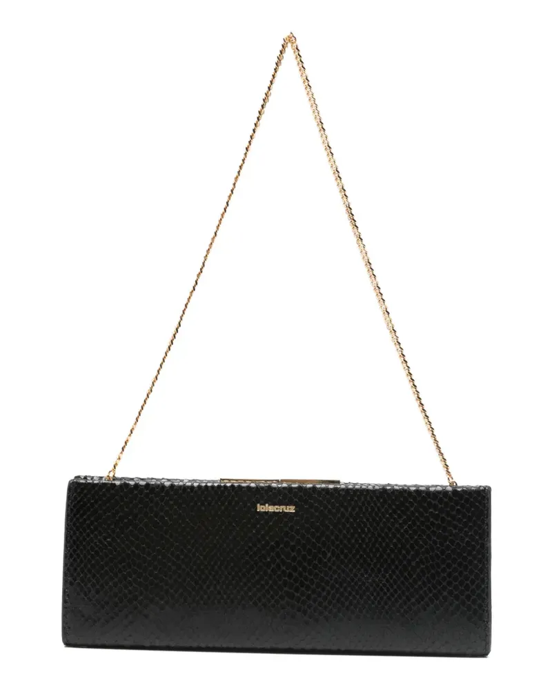 Lola Cruz chain-strap clutch bag - Schwarz Schwarz