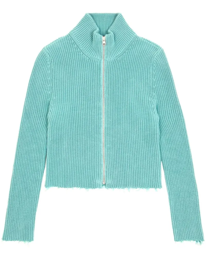 Maison Margiela Ungesäumter Cropped-Cardigan - Blau Blau